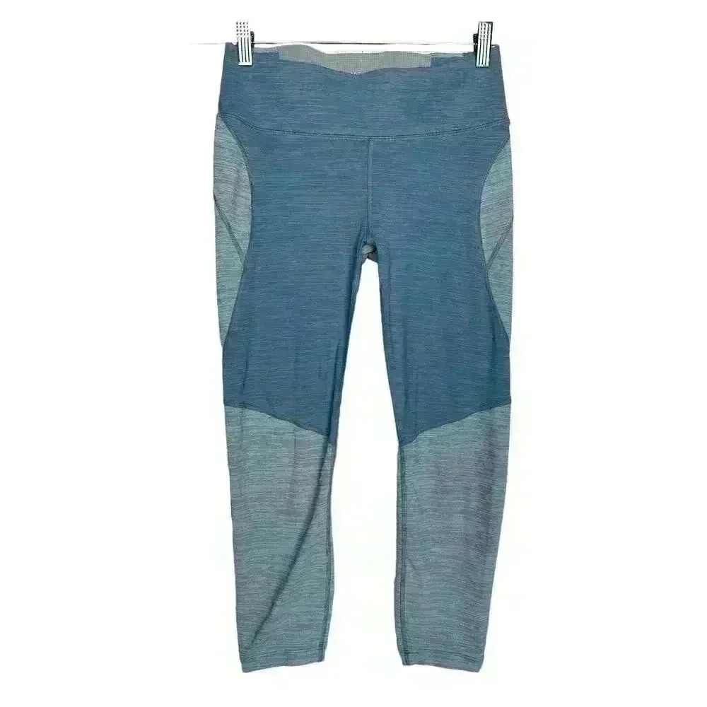 Outdoor Voices TechSweat 3/4 Two-Tone Leggings Slate/Provincial Blue Size M - Picture 3 of 6